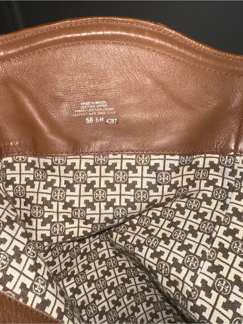 Tory Burch Selma Tan Leather Tall Riding Boots 6M